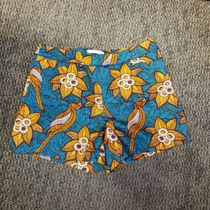 Elevenses parrot batik shorts, 10, Anthropologie